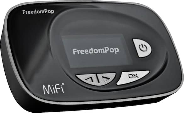 FreedomPop - MiFi 500 4G LTE No-Contract Mobile Hotspot w/500MB of data included monthly - Angle