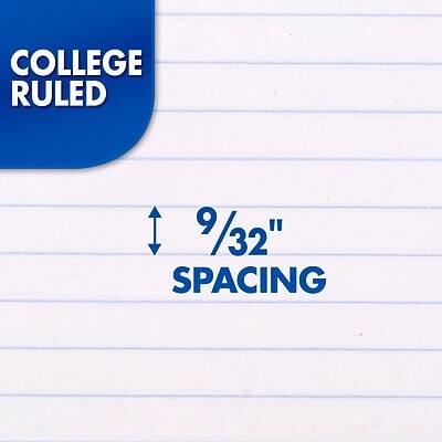 COLLEGE RULED  
9/32" SPACING
