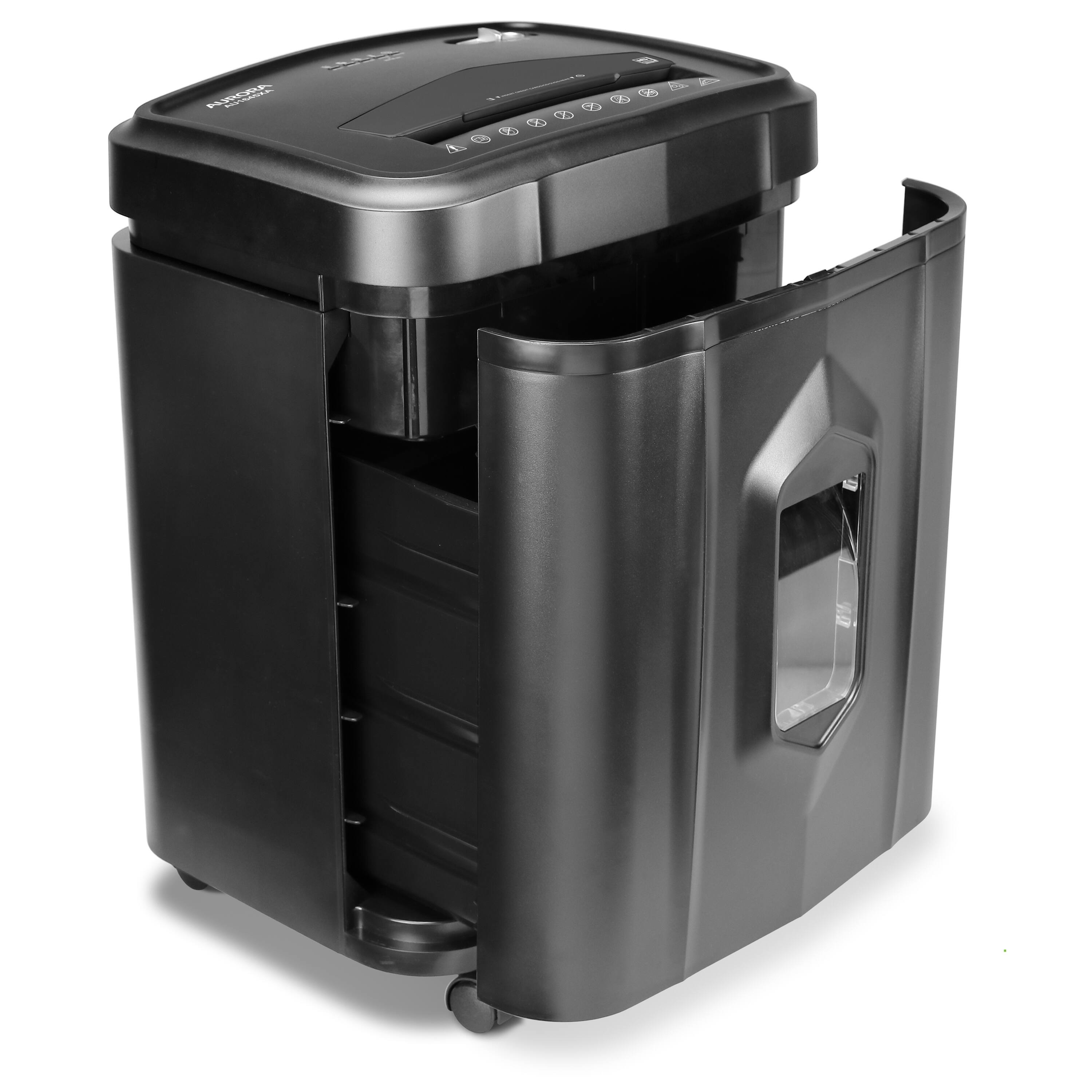 Alt View 1. Aurora - Aurora AU1645XA 16-Sheet Cross-Cut Paper and CD/Credit Card Shredder/5-Gallon Pullout Basket/ 30 Minutes Run Time - Black.