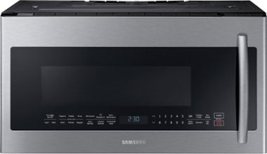 Samsung - 2.1 Cu. Ft.  Over-the-Range Microwave with Sensor Cook - Stainless steel - Front_Zoom