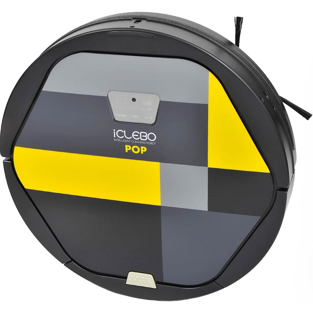 Best Buy: Robot iClebo POP YCR-M05-P2 Self-Charging Robot Vacuum Black/Lemon
