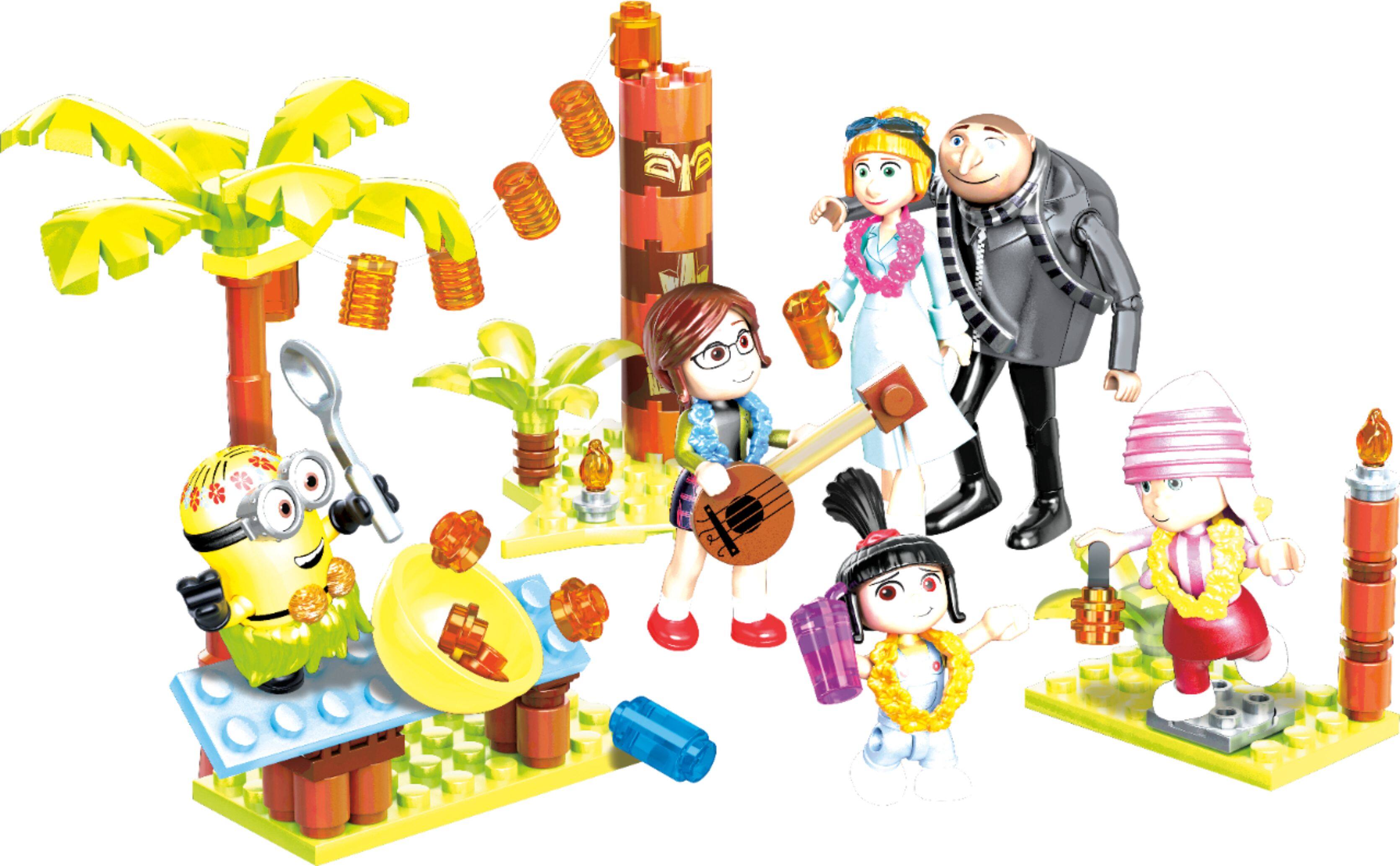 Front. Mattel - Family Luau Party Building Set - Multi.