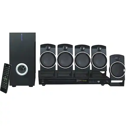 Front. Naxa - DVD Home Theater System - Black.