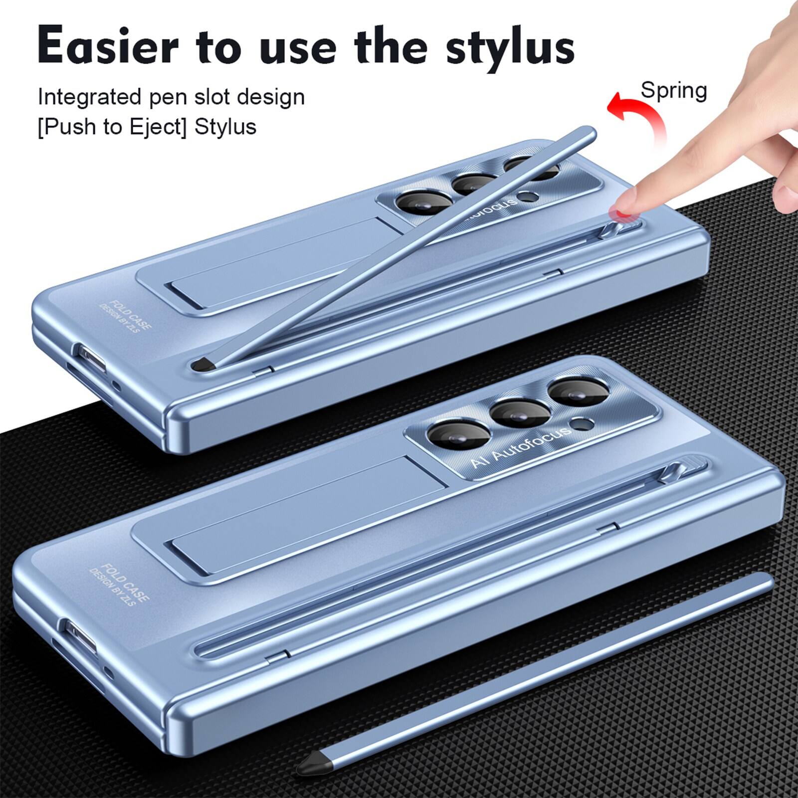 Easier to use the stylus  
Integrated pen slot design [Push to Eject] Stylus  
Spring  
AI Autofocus  
FOLD CASE  
FOLD CASE