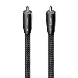 AudioQuest - Carbon Coax 7.75' Digital Digital Audio Cable with RCA to RCA Connectors - Gray on Black