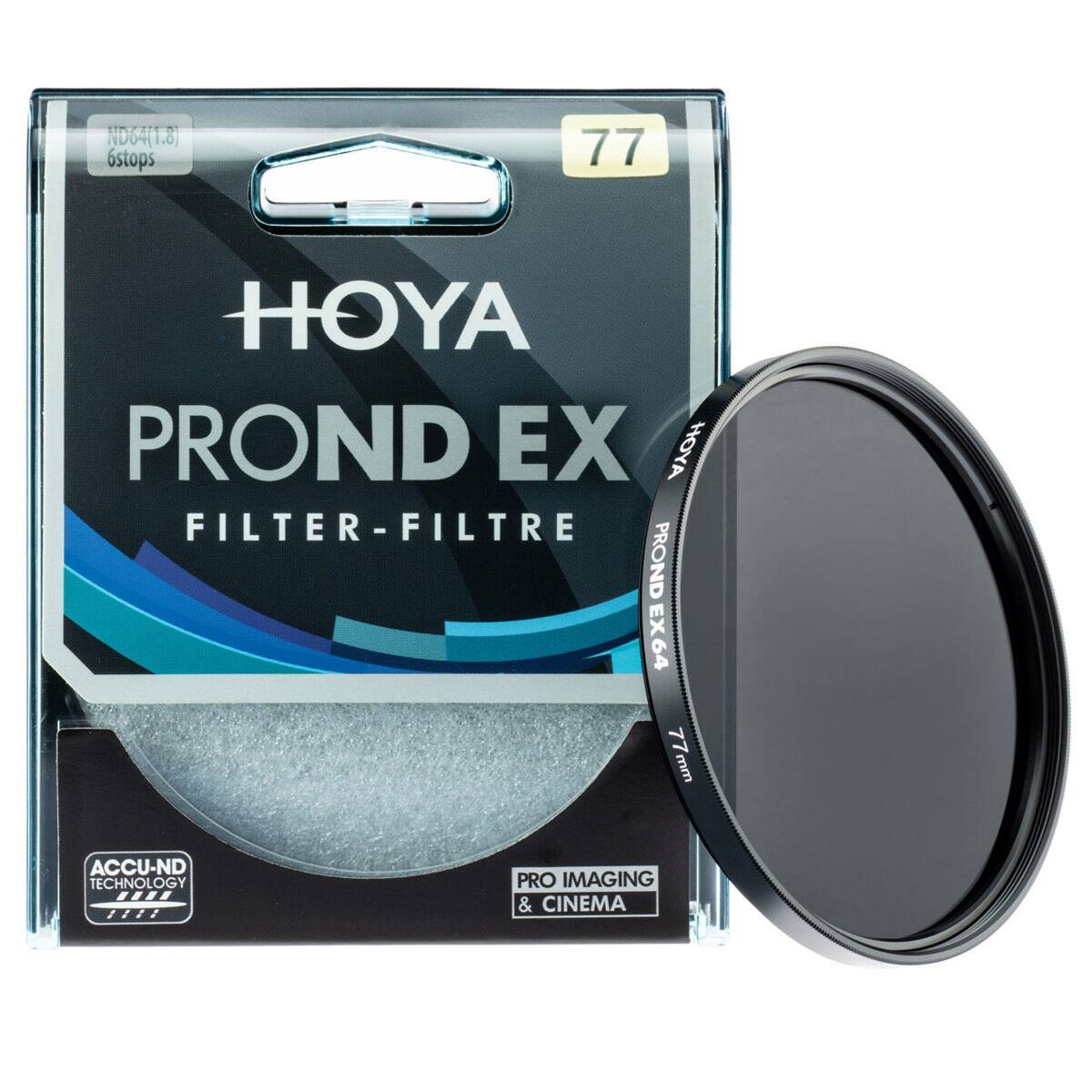 ND64(1.8) 6stops 77 HOYA PROND EX HOYA FILTER-FILTRE PROND EX 64 77 mm ACCU-ND TECHNOLOGY PRO IMAGING & CINEMA