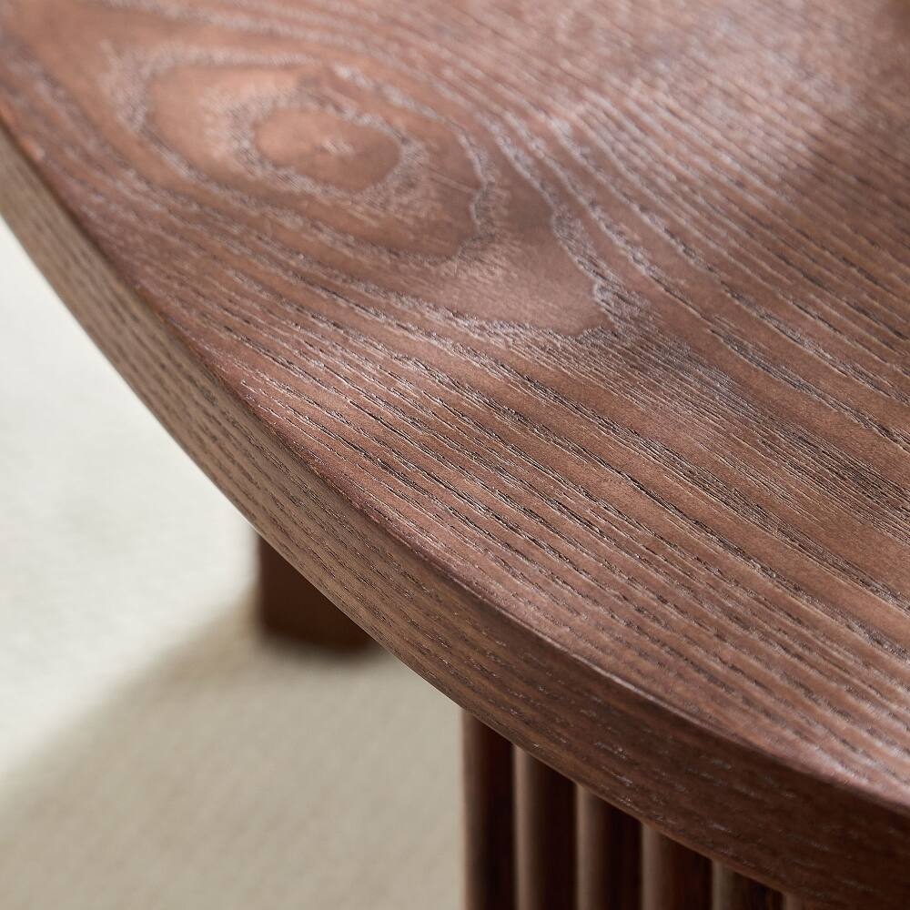 Alt View 6. Loheer - Loheer 2-Piece Modern Irregular Shape Coffee Table Set Walnut Nesting End Tables - Walnut.