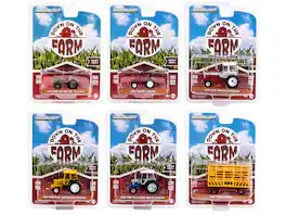 "Down on the Farm" Series Set of 6 pieces Release 7 1/64 Diecast Models by Greenlight - Multicolor
