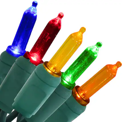 Front. Sunnydaze - 70 Ct Holiday Outdoor LED String Lights - 23 ft - Multi.