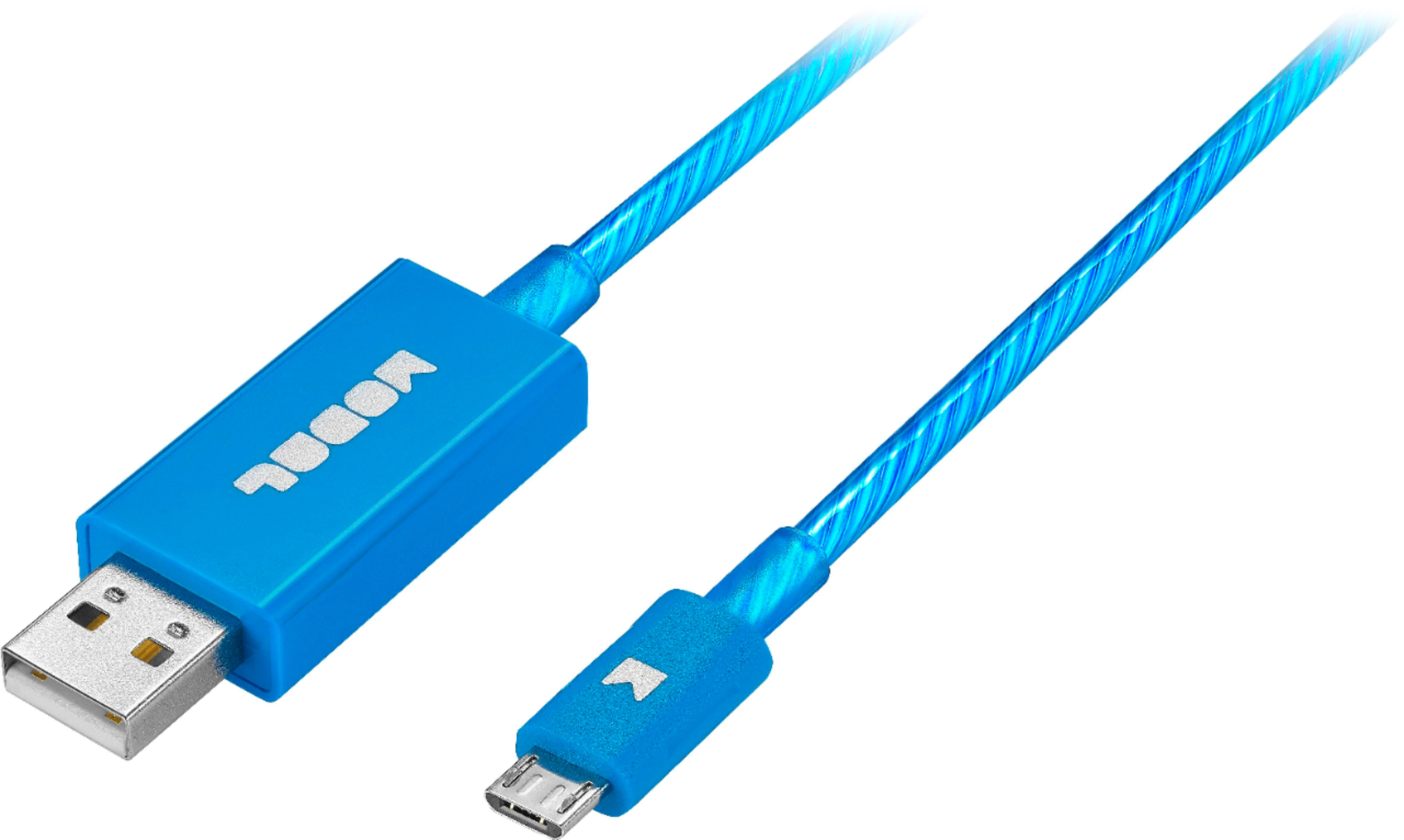 Modal Apple MFi Certified 3/' Lighted Lightning USB Cable Blue