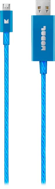 Modal Apple Mfi Certified 3 Lighted Usb To Micro Usb Cable Blue Md Lmcdtr1 Best Buy