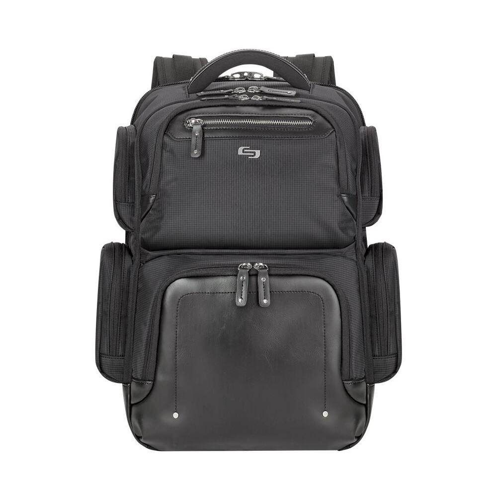 Front. Solo New York - Gramercy Collection Laptop Backpack - Black.
