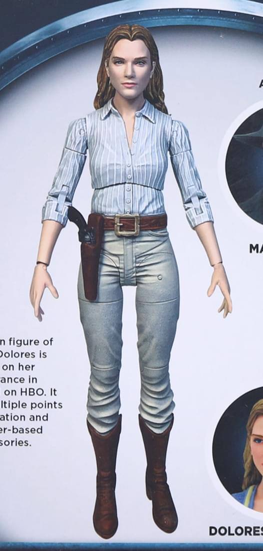 A figure of Dolores is on her arc in on HBO. It has multiple points of articulation and her-based stories.