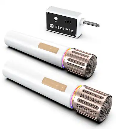 Front. Cedar Assembly - Wireless Microphones Microphone With One to one Chip Connection Controllable Led Lights 40h Duration Range Fre - Default.