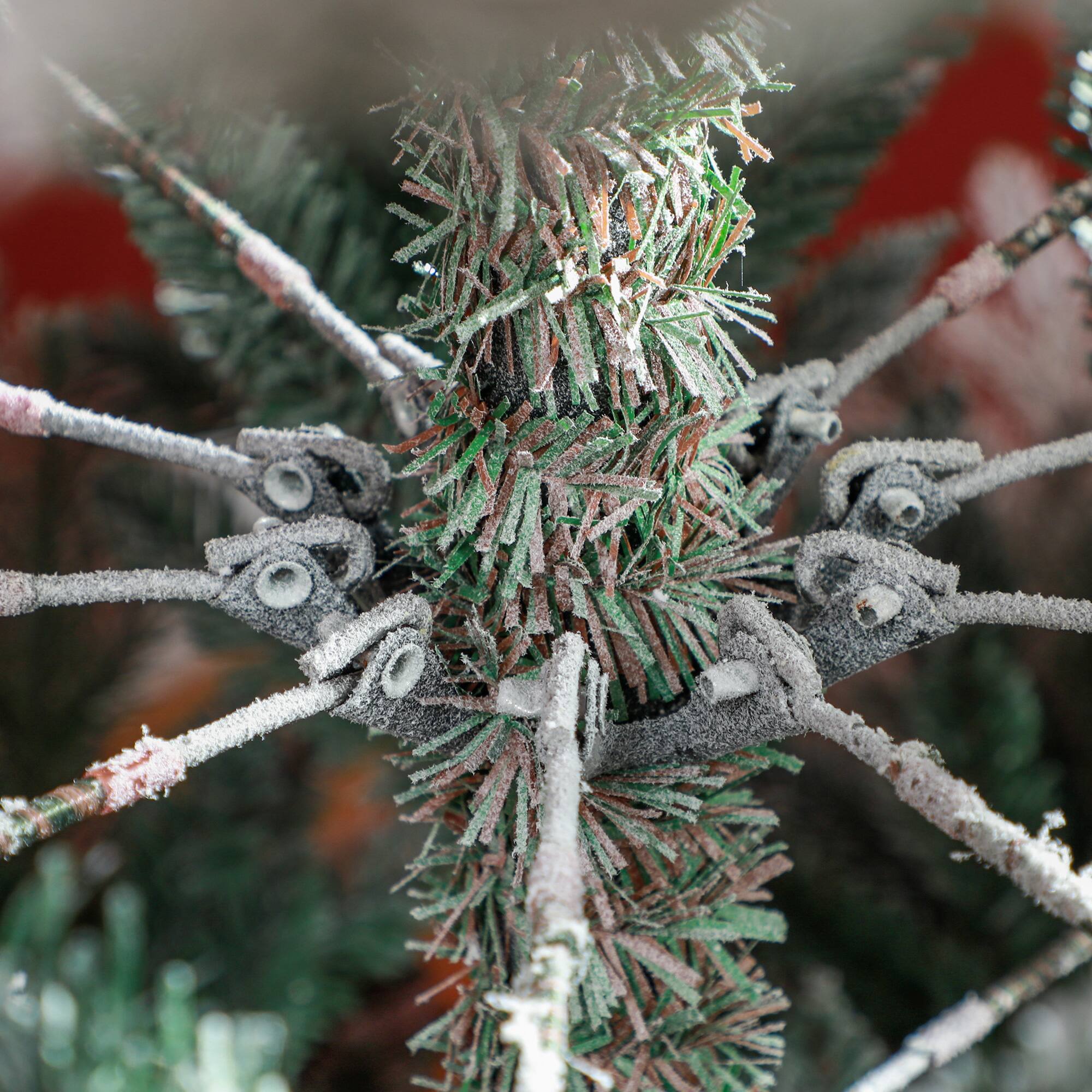 Alt View 8. Homcom - Artificial Christmas Tree, Nordic Pine Hinged, 1939 Realistic Branches, Wide Steel Base, Auto Open - green.