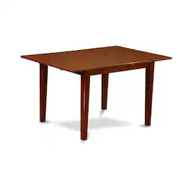 East West Furniture - PSNO5-MAH-C 5 PC dinette set for small spaces - small Table with 4 Dining Table Chairs - Mahogany