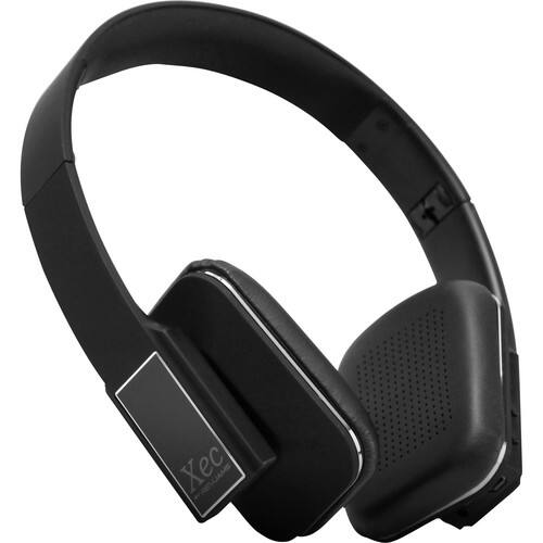 Front Standard. RevJams - Xec On Ear HD Wireless Bluetooth Stereo Headphones with In-line Microphone - Black.