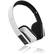 Front Standard. RevJams - Xec On Ear HD Wireless Bluetooth Stereo Headphones with In-line Microphone - White.