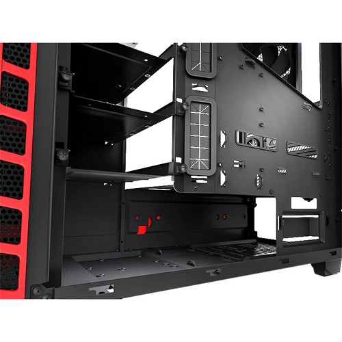 Best Buy: NZXT H440 Tower Case with 4 Fans for Mini ITX, ATX, Micro ATX, ITX Motherboards Glossy Red, Black CA-H440W-M1