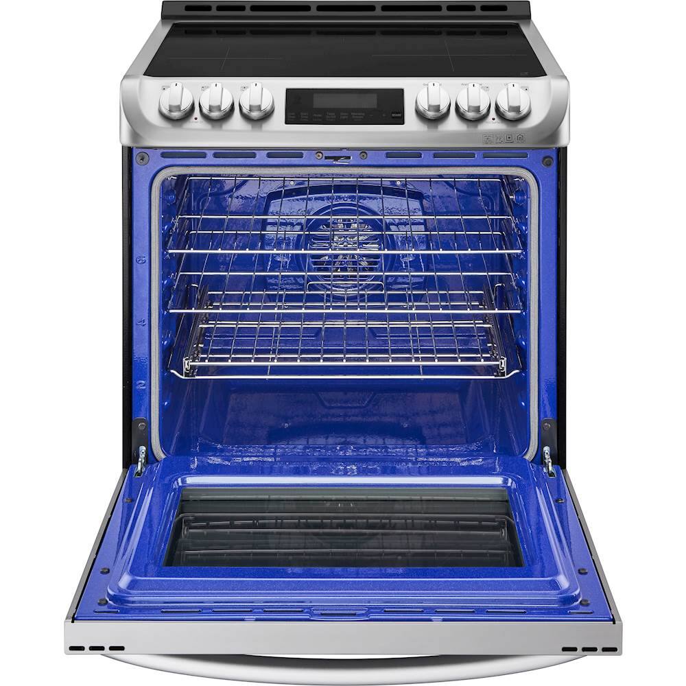 Alt View 12. LG - 6.3 Cu. Ft. Slide-In Electric Induction True Convection Range with EasyClean Range with ThinQ Technology - Stainless Steel.