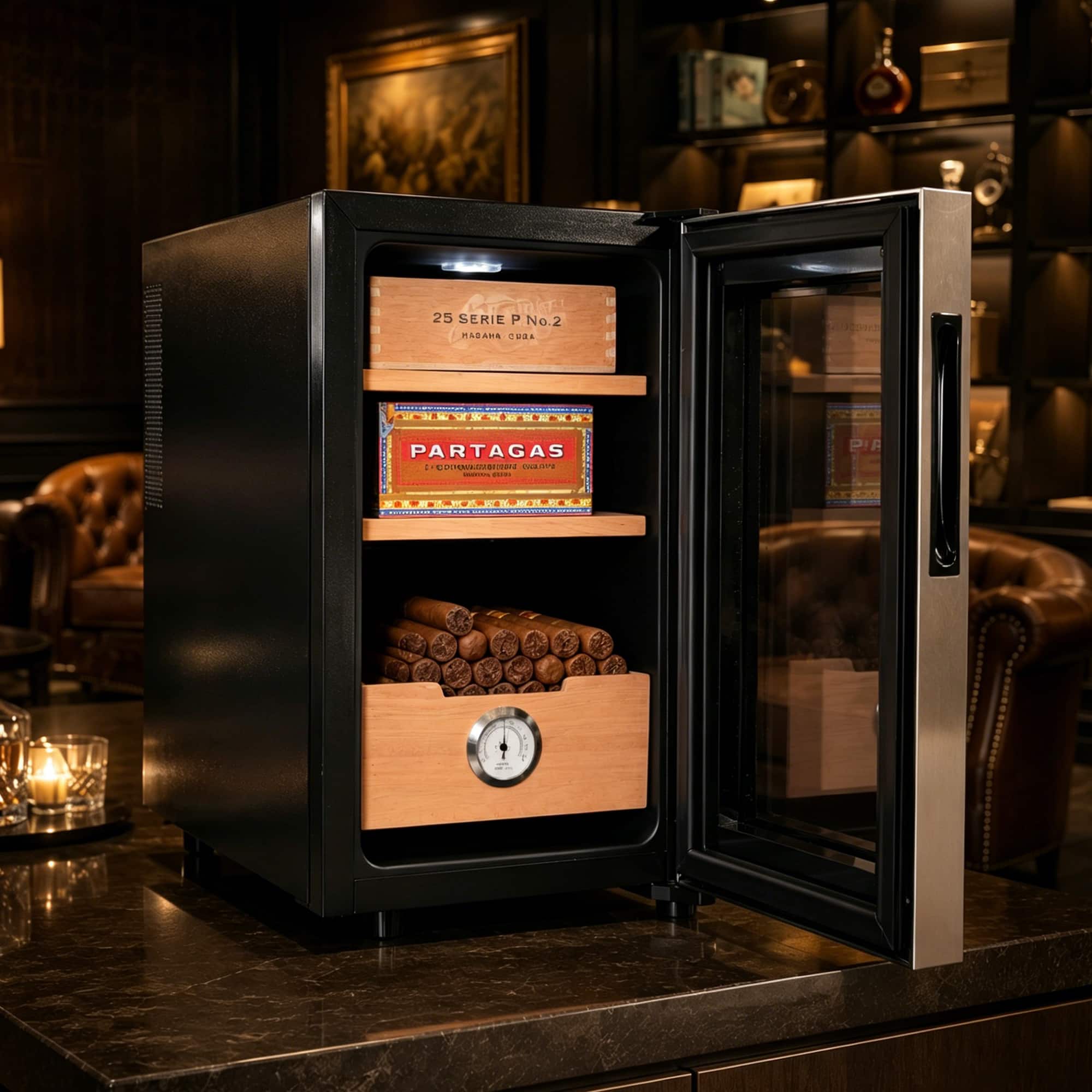 KingChii 23L Thermoelectric Cigar Humidor Storage Cabinet with