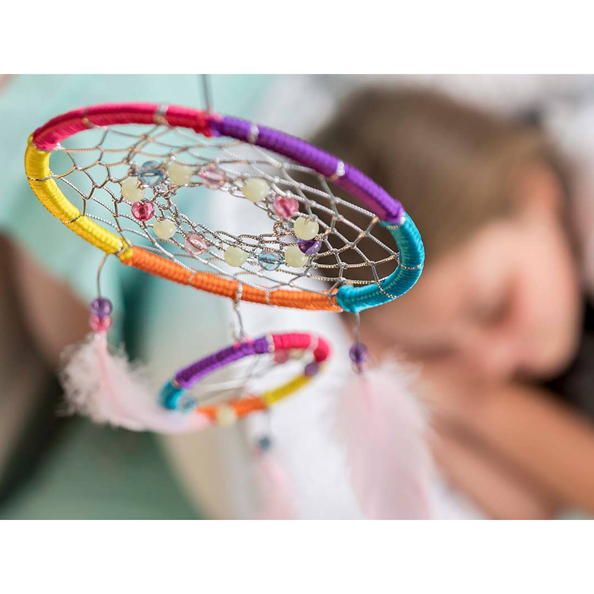 Alt View 3. 4M - Make Your Own Dream Catcher - DIY Craft Kit, Create Hanging Room Décor - Multicolor.