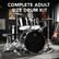 The corrected text is:
"COMPLETE ADULT SIZE DRUM KIT - *Black Color Shown"