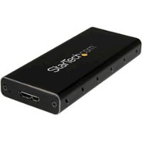 StarTech.com - USB 3.1 Drive Enclosure for mSATA Solid State Drives - Black/Silver - Front_Zoom