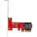 Angle. StarTech.com - PCI Express x4 to SFF-8643 Adapter for PCIe NVMe U.2 SSD - Red.