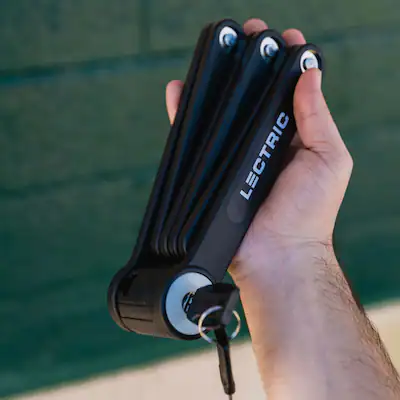 Lectric eBikes - Foldable & Mountable Bike Lock - Black Lectric eBikes - Foldable & Mountable Bike Lock - Black
