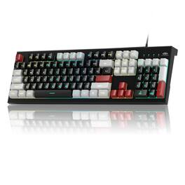 HM 1810 - Creamy Keyboards K2 Classic Wired Rgb Backlit Waterproof Pc For Pc loptop mac Lris Violet - Knight Red