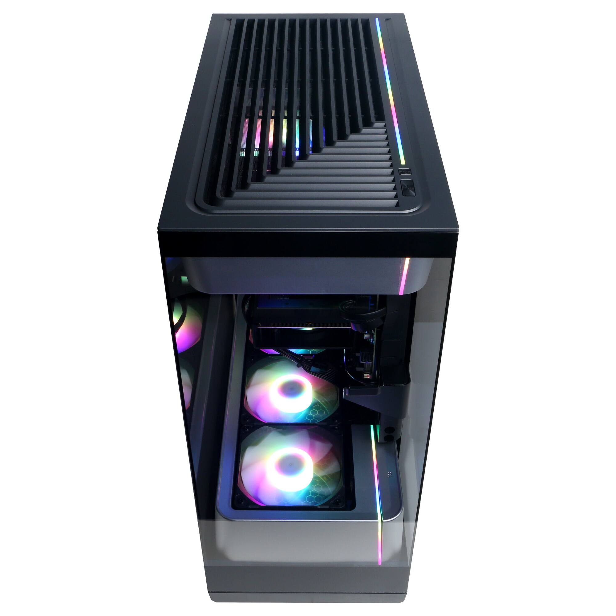 Alt View 2. CyberPowerPC - Gaming Desktop - AMD Ryzen 7 8700F 2024 - AMD Radeon RX 9060 8GB - 16GB DDR5 Memory - 1TB SSD Storage - Black.