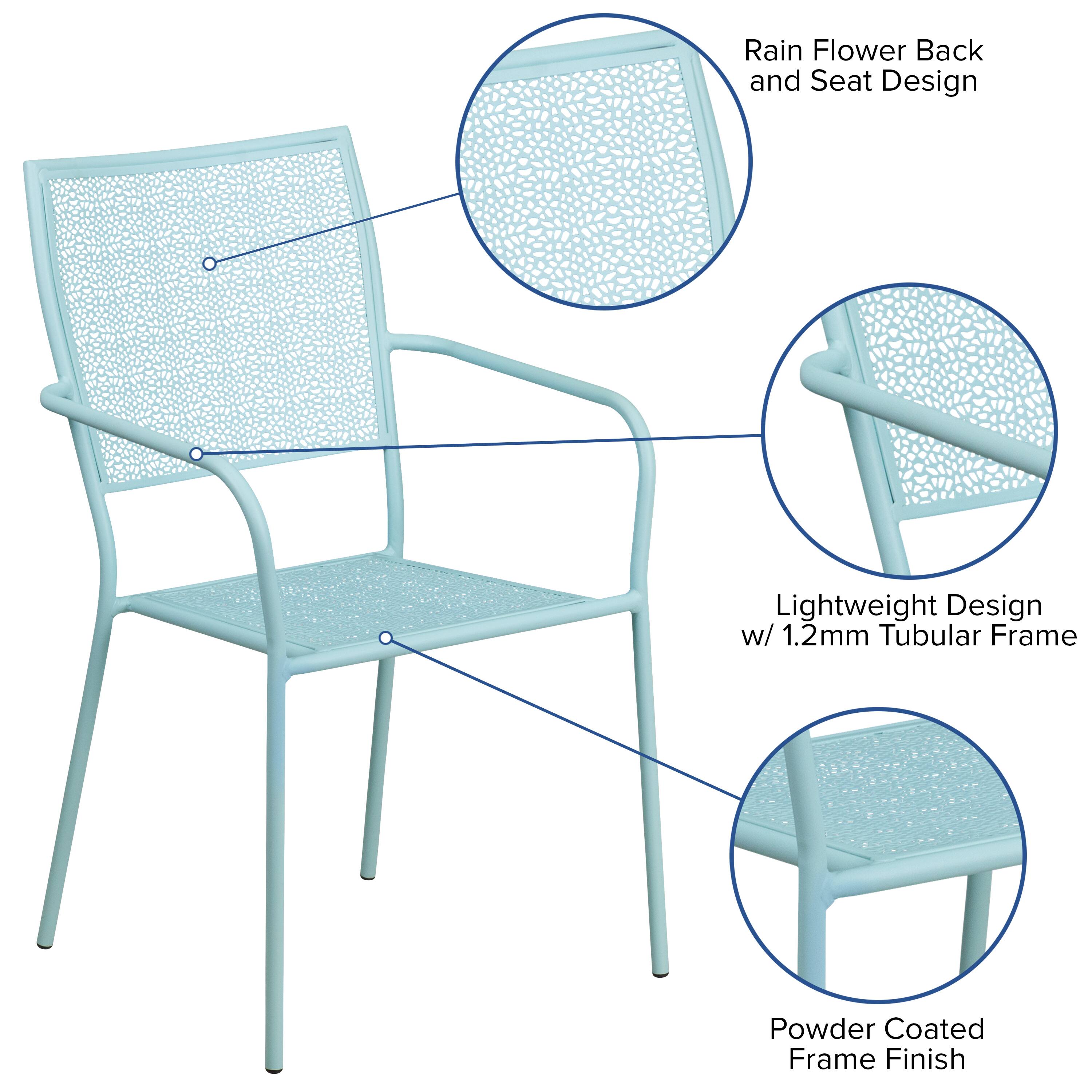 Rain Flower Back and Seat Design  
Lightweight Design w/ 1.2mm Tubular Frame  
Powder Coated Frame Finish