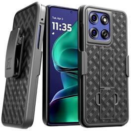 RomeTech - Shell Holster Combo Case for Motorola G Stylus 5G (2025) - Black