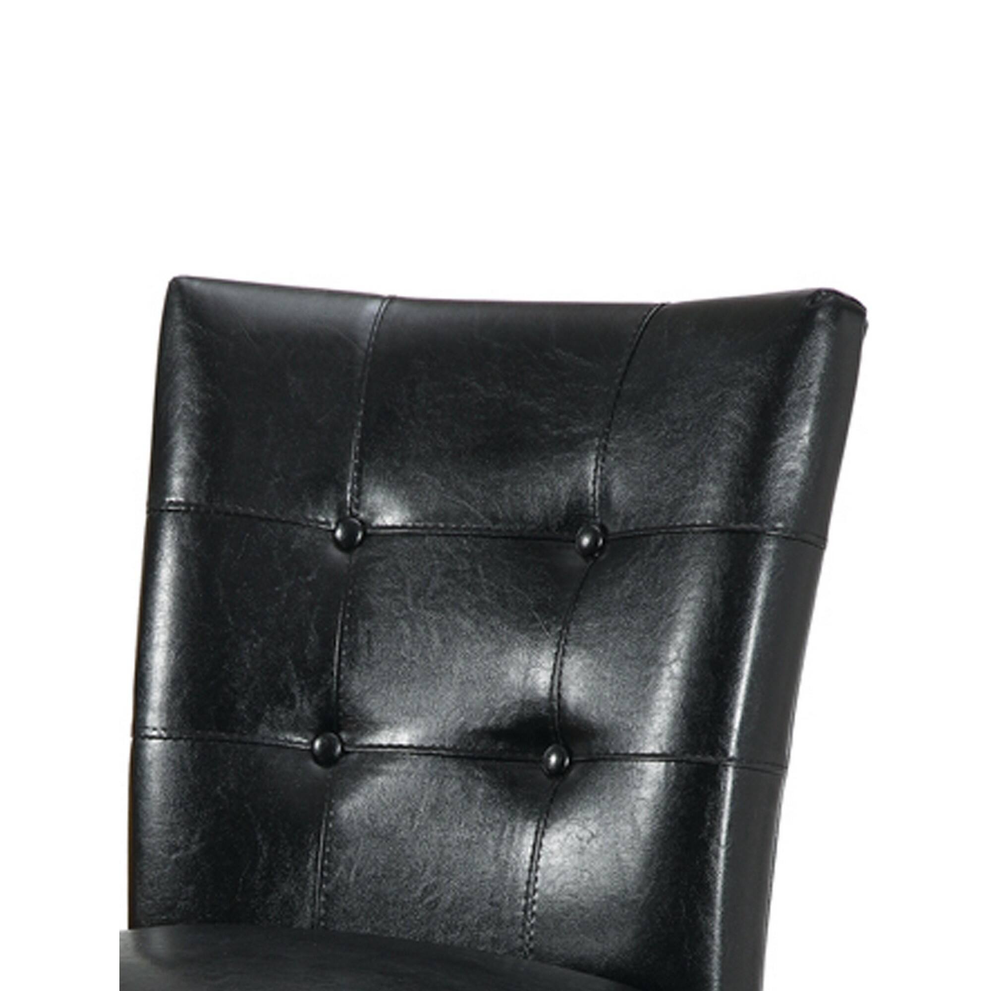 Alt View 1. Manhattan Lane - Wood & Polyurethane High Chair, Black & Brown, Set of 2 - Black & Brown.