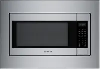 Bosch - 300 Series 2.1 Cu. Ft. Built-In Microwave with Sensor Cooking - Stainless Steel - Front_Zoom