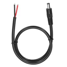 Unique Bargains - DC Power Pigtails Cable, 5.5x2.5mm Male to Bare Wire, 50cm, for CCTV Camera, DVR, LED Strip - Black