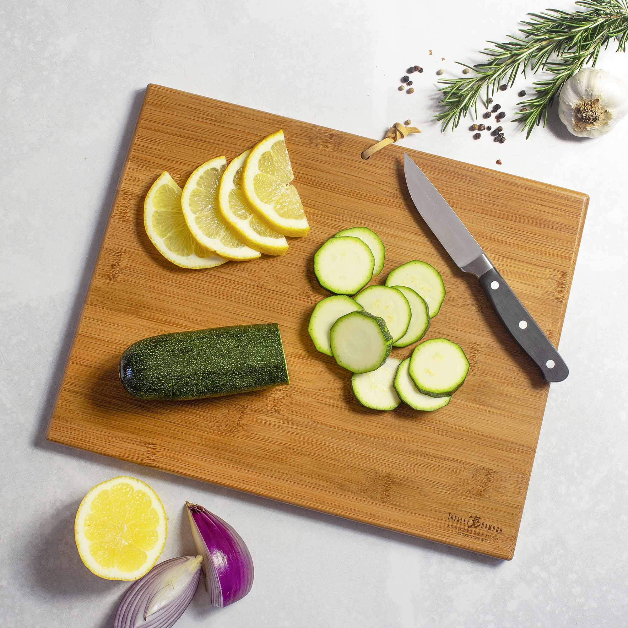 Left. Totally Bamboo - Wyoming Cutting Board with Artwork by Summer Stokes.
