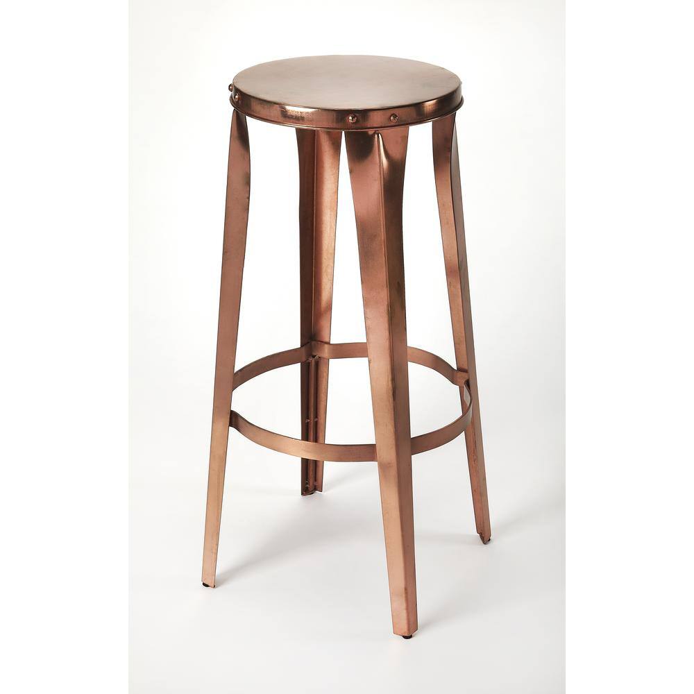 Angle. Butler Specialty - Ulrich Copper Backless 30" Bar Stool - Copper.