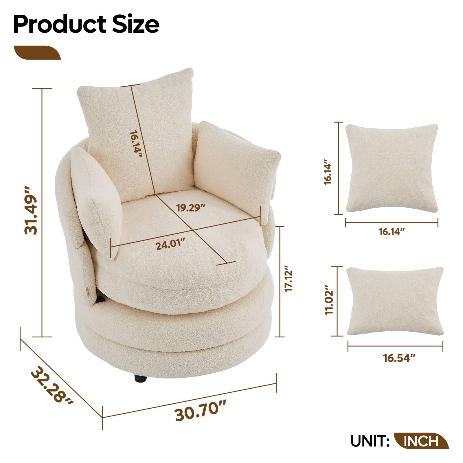 Product Size: 31.49" x 16.14" x 19.29" x 24.01" x 17.12" x 16.14" x 11.02" x 16.14" x 32.28" x 30.70" x 16.54"  
UNIT: INCH