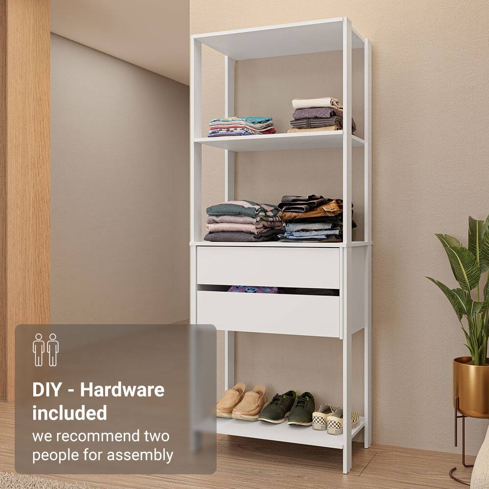 DIY - Hardware included  
we recommend two people for assembly