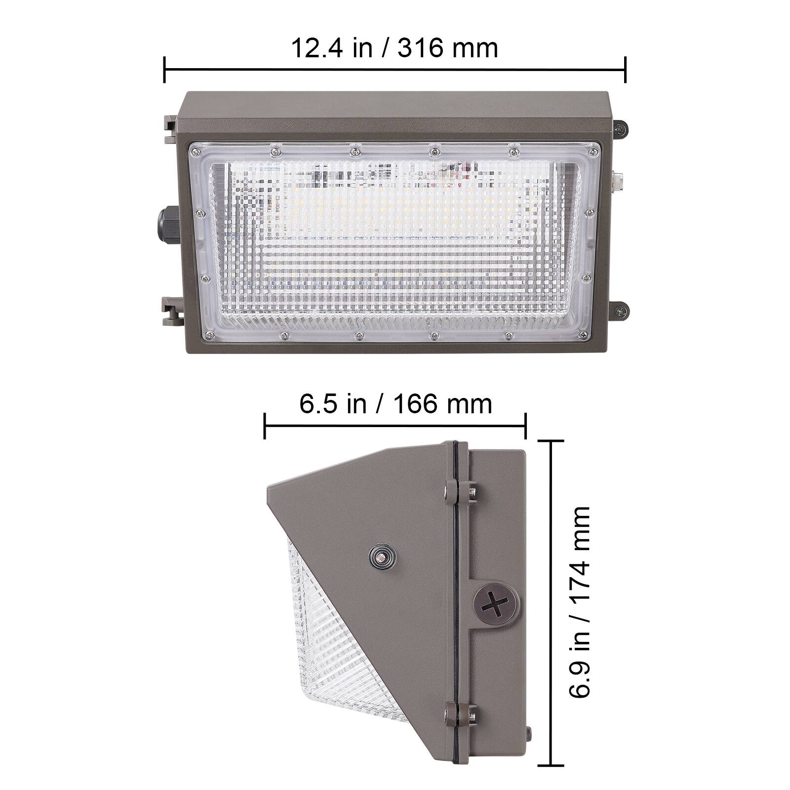 12.4 in / 316 mm  
6.5 in / 166 mm  
6.9 in / 174 mm