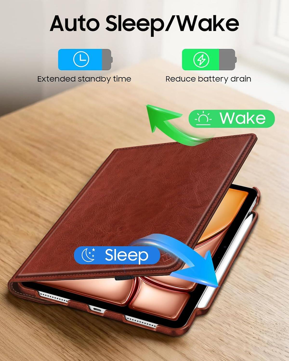 Auto Sleep/Wake 4

Extended standby time
Reduce battery drain
Wake
Sleep