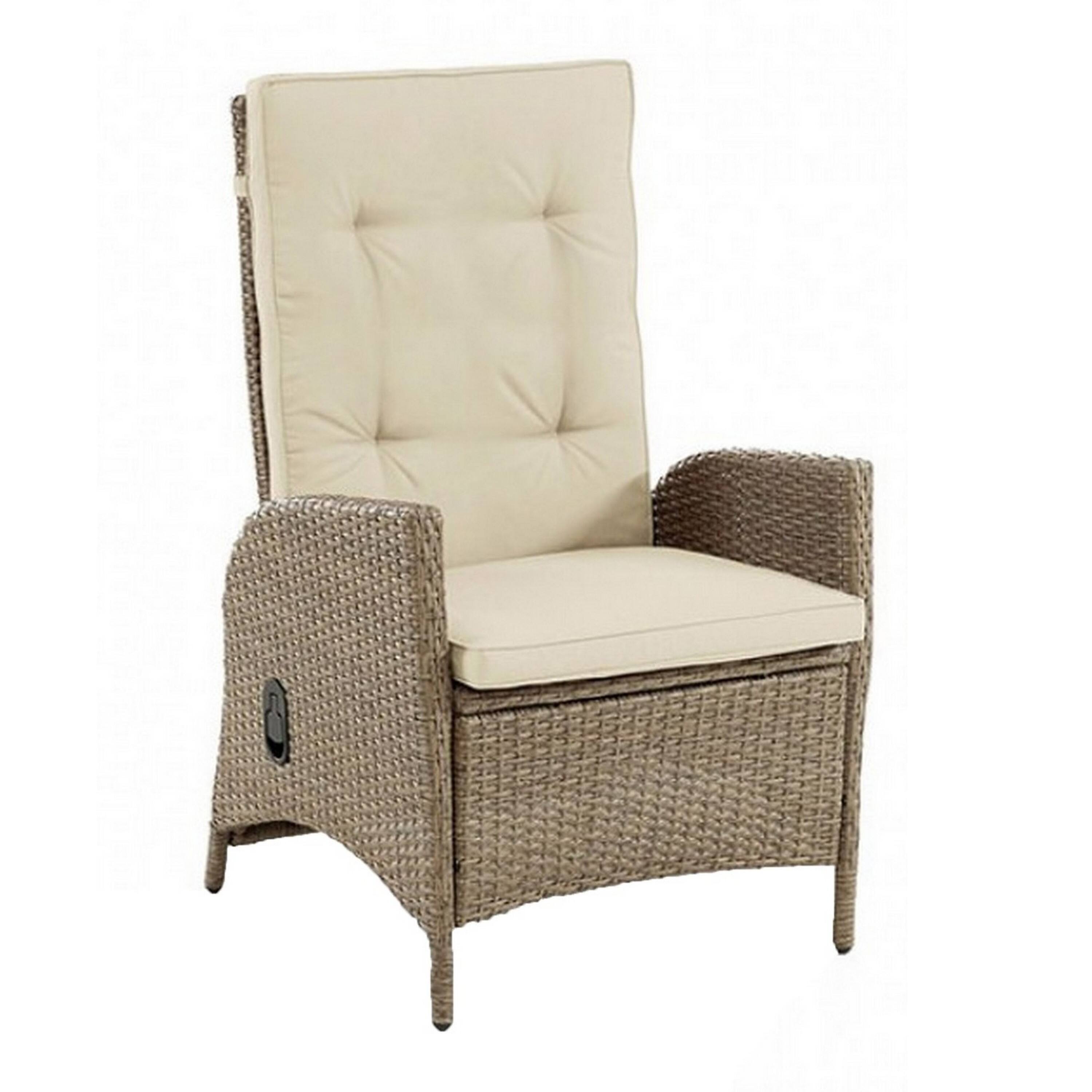 Alt View 3. Manhattan Lane - Ankia 25 Inch Outdoor Manual Reclining Chair, Set of 2 - Beige, Brown.