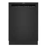 Bosch - 300 Series 24" Front Control Smart Built-In Stainless Steel Tub Dishwasher with 3rd Rack and PrecisionWash, 48 dBA - Black - Front_Zoom