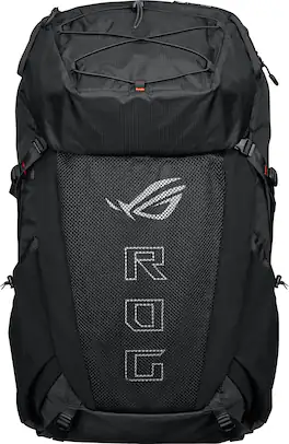 ASUS - ROG Archer ErgoAir 40L Lightweight Modular Gaming Backpack with 18" Laptop Compartment and Waterproof Rain Cover - Black