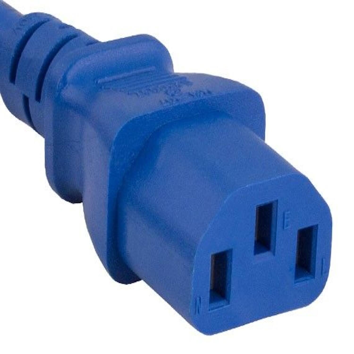Angle. Sanoxy - SANOXY Cables and Adapters; 6ft 14 AWG 15A 250V Power Cord (IEC320 C20 to IEC320 C13), Blue - Blue.