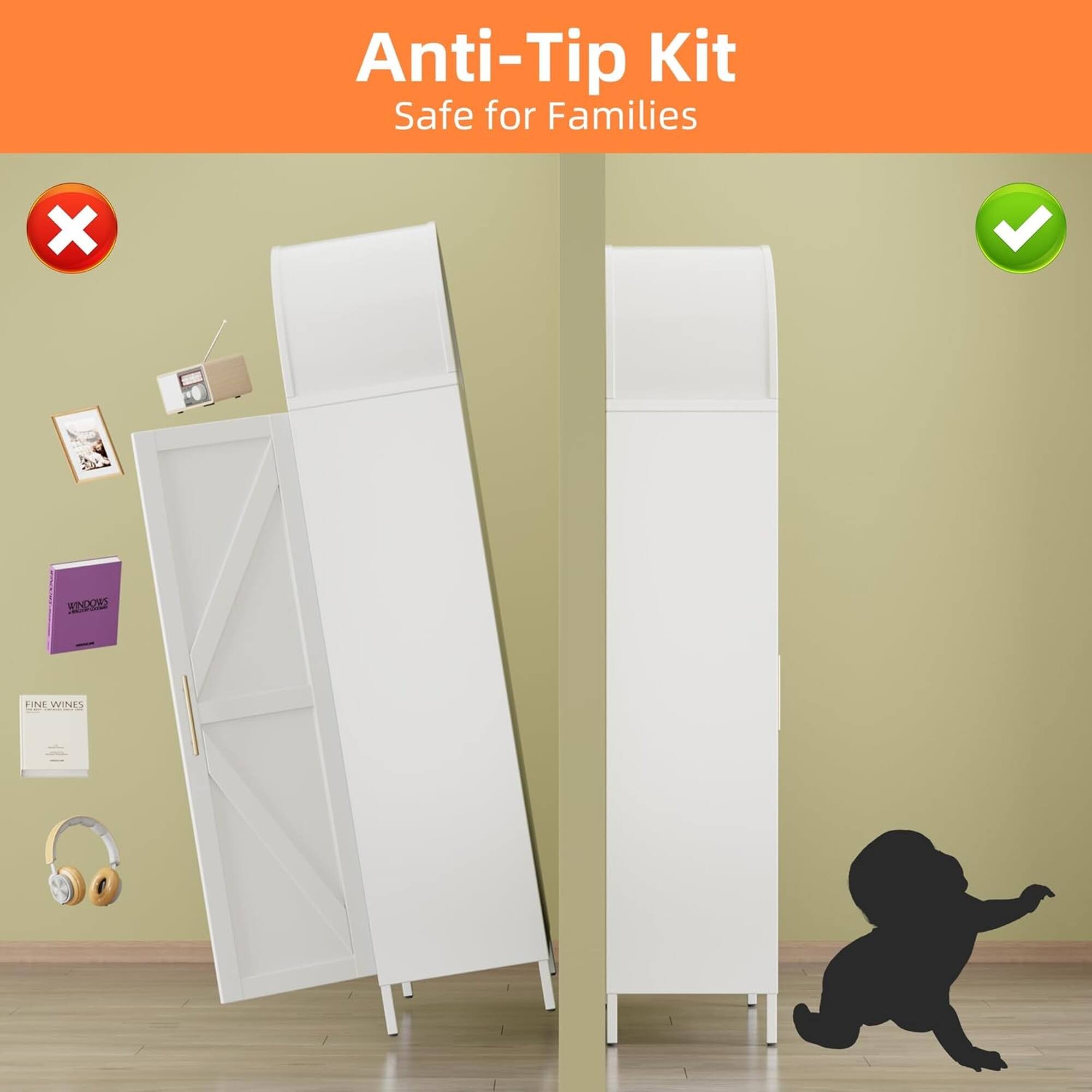 Anti-Tip Kit Safe for Families