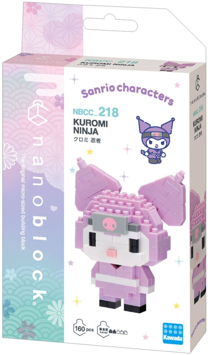 The original micro-sized building block nanoblock NBCC 215 Fe KUROMI NINJA Sanrio characters zanoblock NBCC_218 N822.218 KUROMI KUROHI NINJA NINA SCS + 160 pcs d Level Kawada
