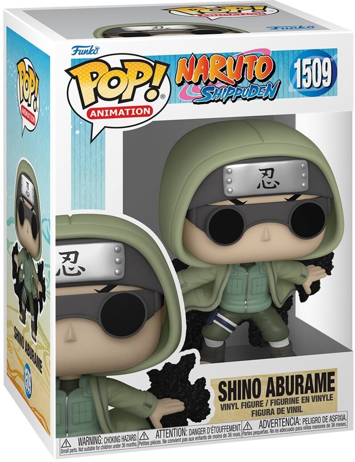 Funko POP! NARUTO 1509 SHIPPUDEN ANIMATION
SHINO ABURAME FIGURINE EN VINYLE VINYL FIGURE / FIGURA DE VINIL
PELIGRO DE ASFIXIA. TOUFFEMENT. ADVERTENCIA: nios menores de 36 meses.
DANGER DÉTOUFFEMENT. ATTENTION: moins de 36 mois. Partes pequetas.
CHOKING HAZARD. WARNING: CHOKING HAZARD. Small parts. Not suitable for children under 36 months. Petites pièces. Ne convient pas aux enfants de moins de 36 mois.